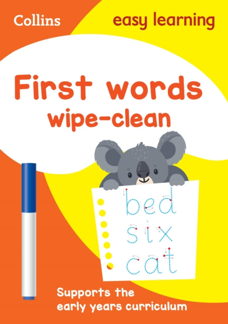First Words Age 3-5 Wipe Clean Activity Book : Ideal for Home Learning-9780008212933