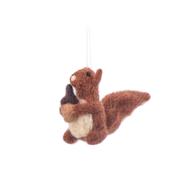 Squirrel with Acorn Felt Decoration-5055259284232