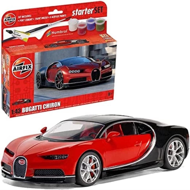 Airfix STARTER SET - BUGATTI CHIRON Model Toy-5055286686443