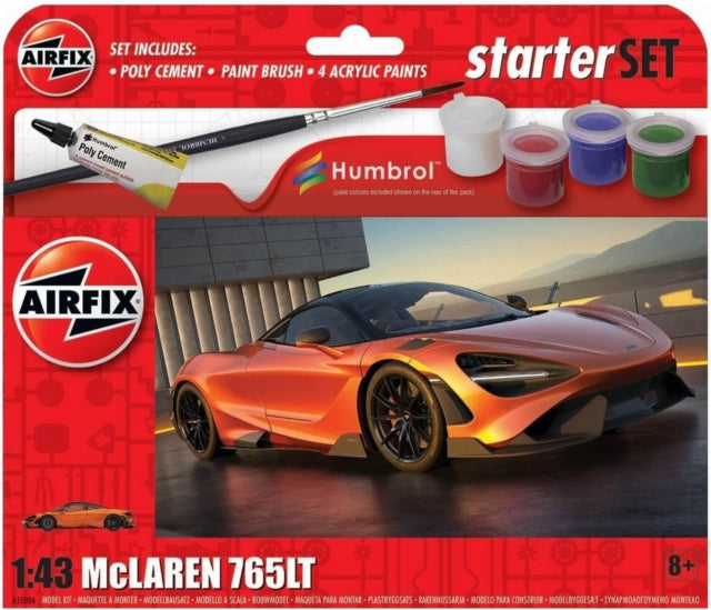 Airfix STARTER SET - NEW MCLAREN 765 Model Toy-5055286686467