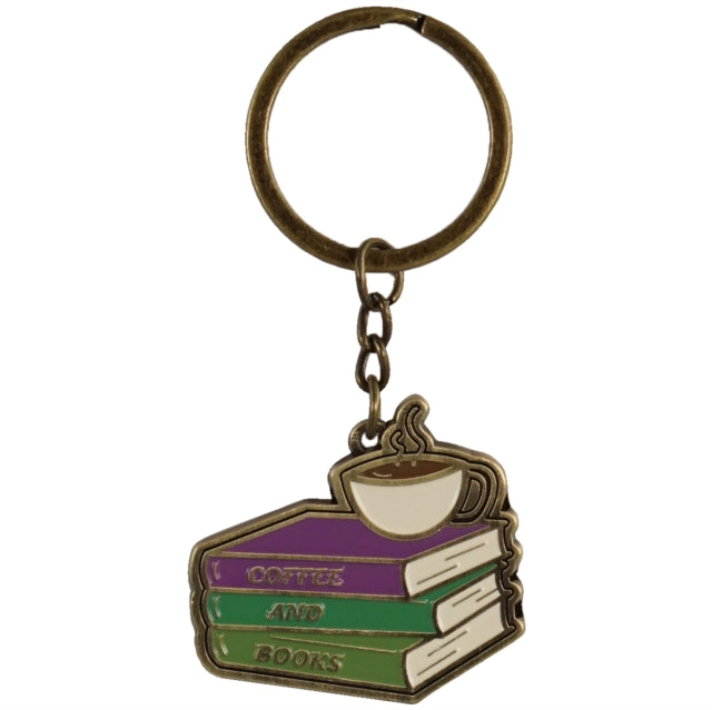 Keyring Metal - Pulteney Press (Coffee And Books)-5055453432965