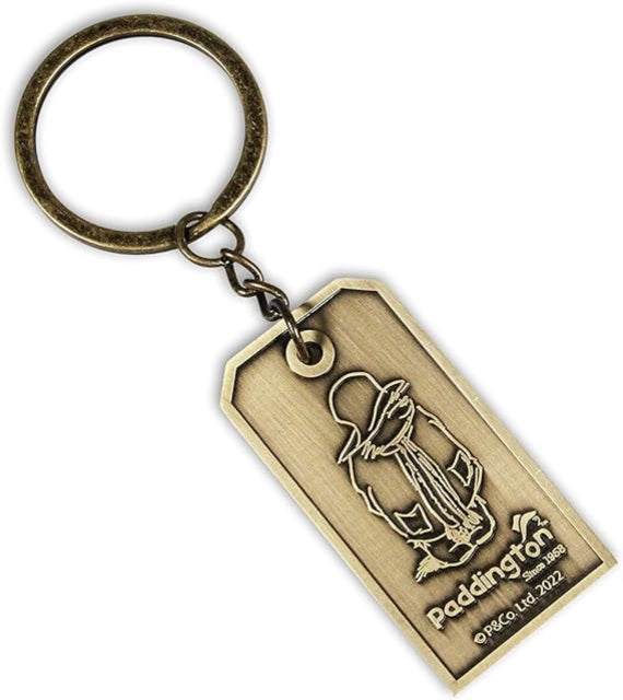 Keyring Metal Boxed - Paddington Bear (Gold Tag)-5055453488603