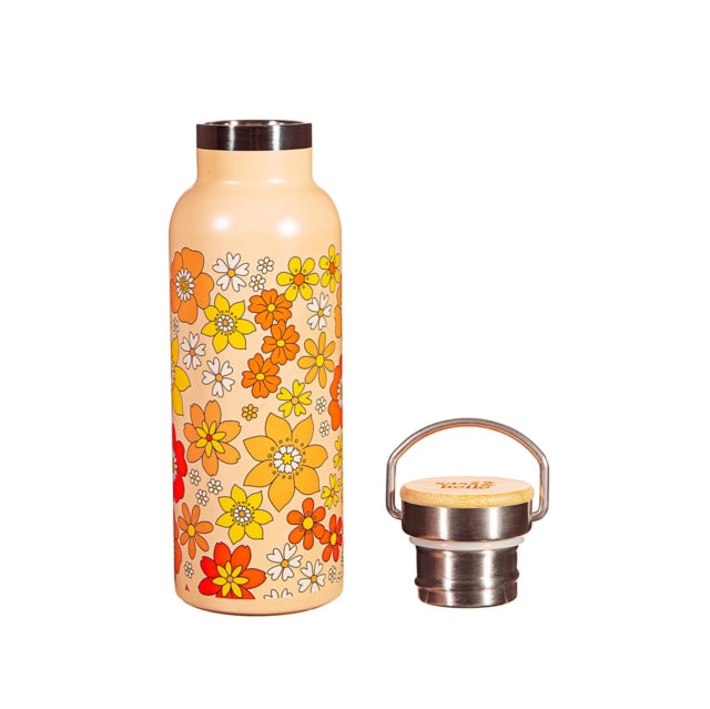 70s Floral Water Bottle-5055992796818