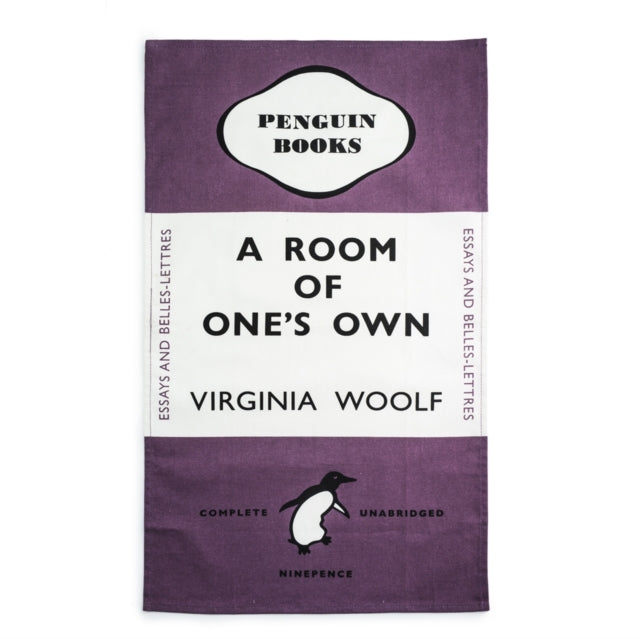 A ROOM OF ONES OWN TEA TOWEL PURPLE-5060312813229