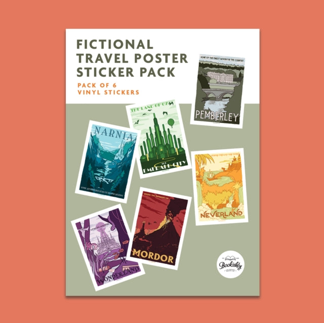 Fictional Travel Poster Sticker Pack of 6-5060434074232