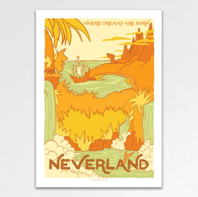 Neverland Vintage Travel Poster A3 Art Print-5060434074522