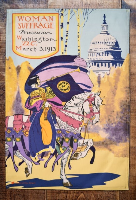 WASHINGTON DC SUFFRAGE TEA TOWEL-5060685683283