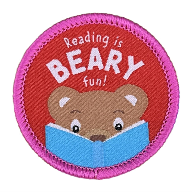 Reading is Beary Fun Sew On Patch-5060769436873