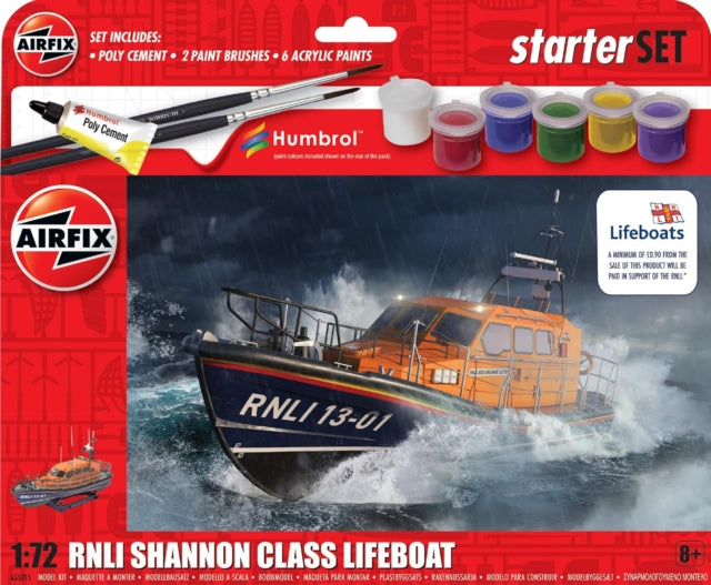 Airfix STARTER SET - RNLI SHANNON CLASS LIFEBOT Model Toy-5063129028640
