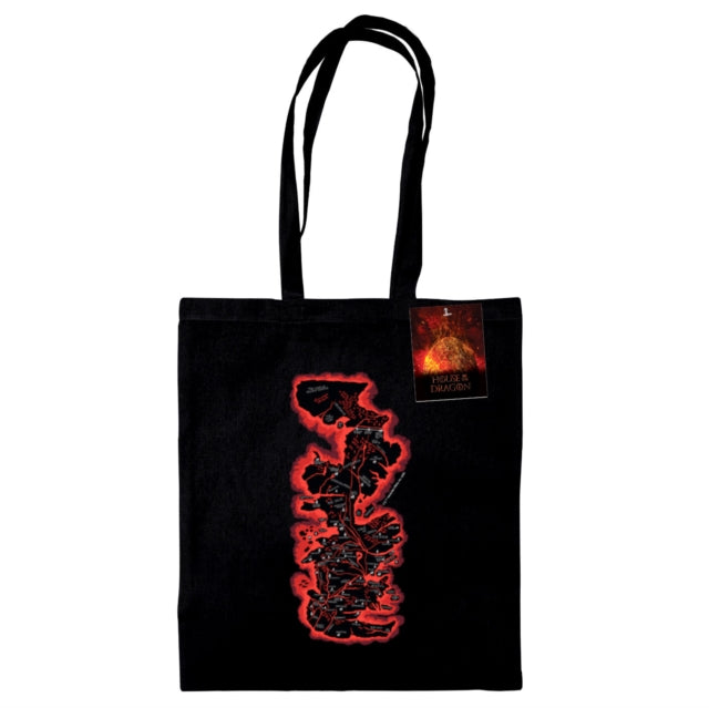 House Of Dragons (Map) Black Tote Bag-5063457027544