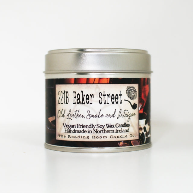 221b Baker Street- Scented Soy Candle- Old Leather, Smoke and Intrigue-5065023895120
