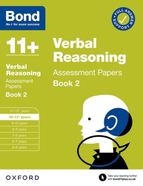Bond 11+ Verbal Reasoning Assessment Papers 10-11 Years Book 2: For 11+ GL assessment and Entrance Exams-9780192777454