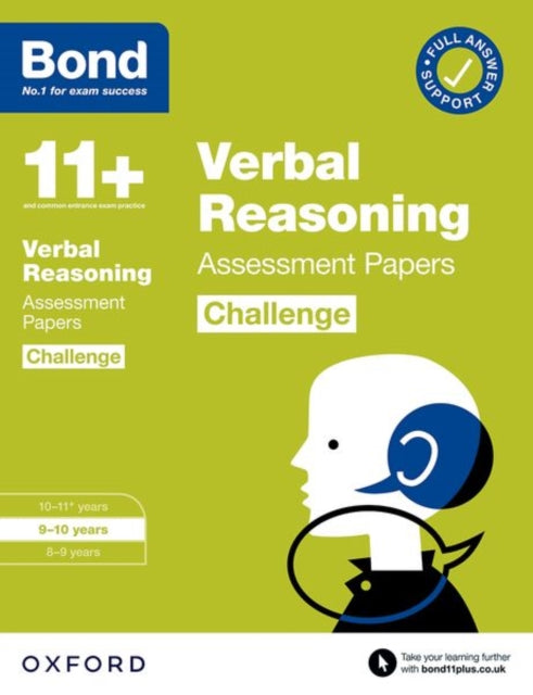 Bond 11+ Verbal Reasoning Challenge Assessment Papers 9-10 years (for GL Assessment & other 11 plus exams)-9780192778253