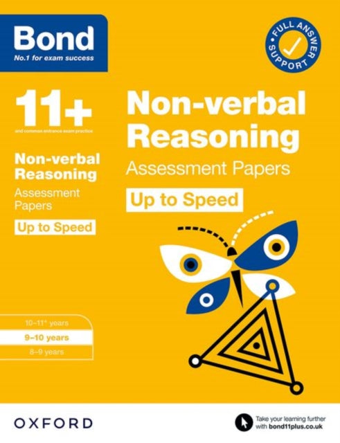 Bond 11+ Non-verbal Reasoning Up to Speed Assessment Papers with Answer Support 9-10 Years (for GL Assessment & other 11 plus exams)-9780192785138