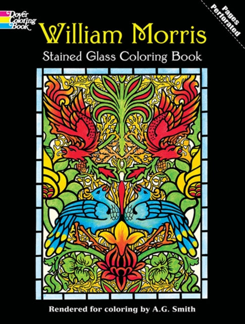William Morris Stained Glass Coloring Book-9780486410425
