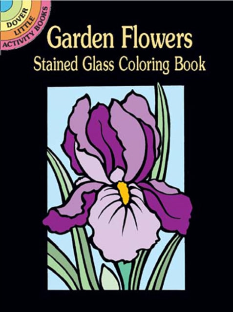 Mini Garden Flowers Stained Glass Coloring Book-9780486426181