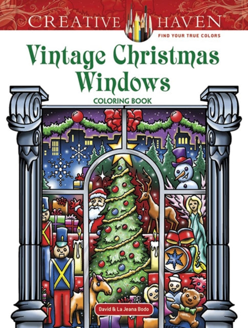Creative Haven Vintage Christmas Windows Coloring Book-9780486817903