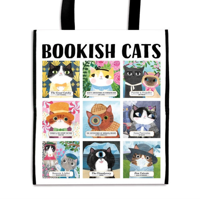 Bookish Cats Reusable Shopping Bag-9780735365650