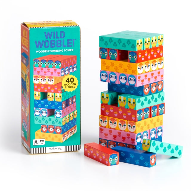 Wild Wobble! Wooden Tumbling Tower-9780735380400