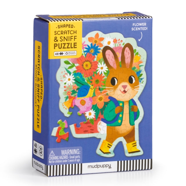 Bunny Bouquet 48 Piece Scratch & Sniff Shaped Mini Puzzle-9780735383937