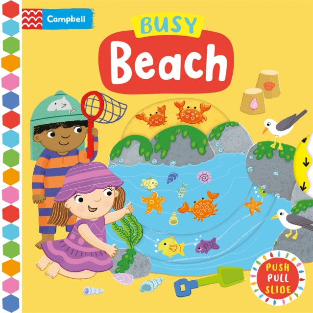 Busy Beach : A Push, Pull, Slide Book 9781035056217