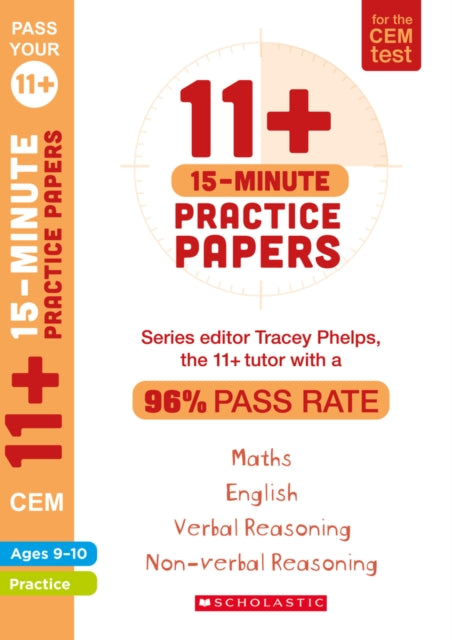 11+ 15-Minute Practice Papers for the CEM Test Ages 9-10-9781407183749