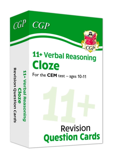 11+ CEM Revision Question Cards: Verbal Reasoning Cloze - Ages 10-11 9781789085372