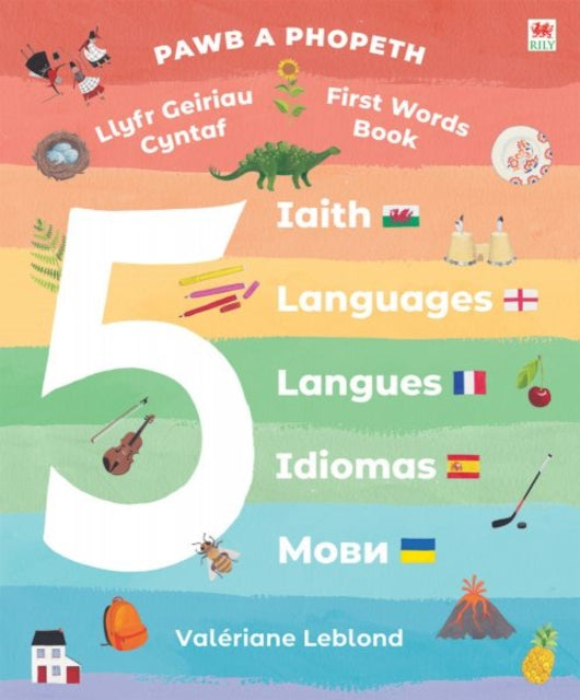Pawb a Phopeth: Llyfr Geiriau Cyntaf - 5 Iaith 9781804163665