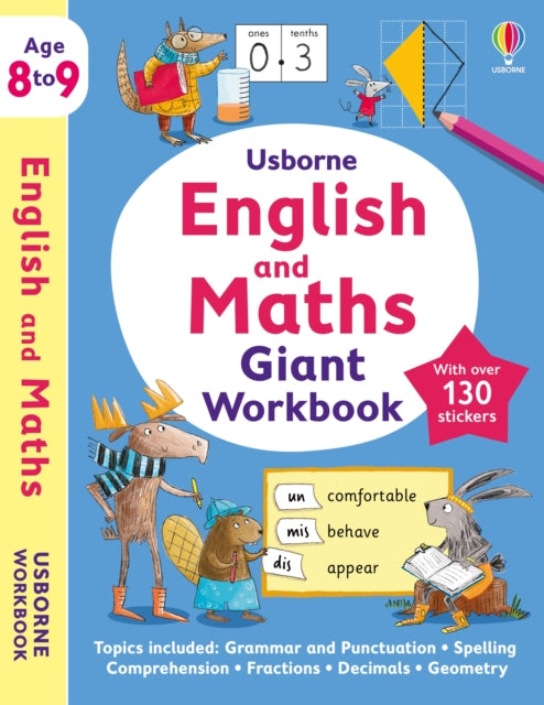 Usborne English and Maths Giant Workbook 8-9 9781805310013