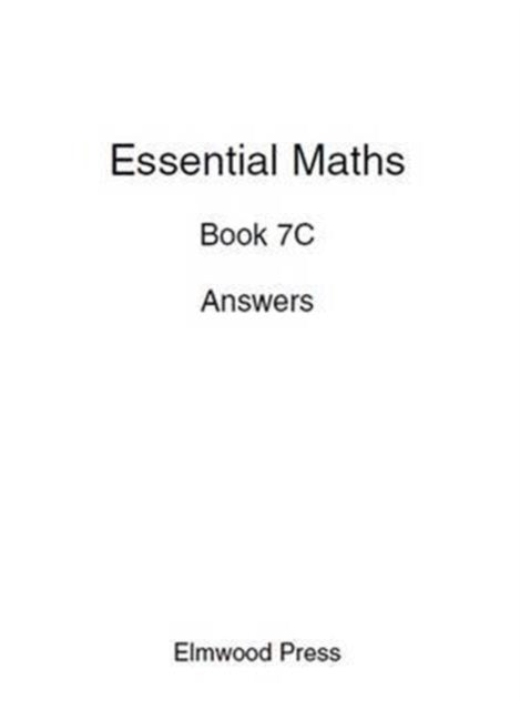 Essential Maths 7C Answers 9781902214832