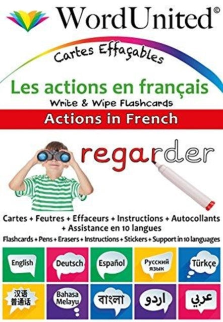 Actions in French : Write & Wipe Flashcards 9781911333111